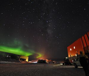 A green aurora over Casey on 20th May 2017