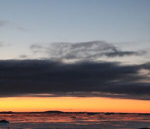 A sunset from the helicopter pad