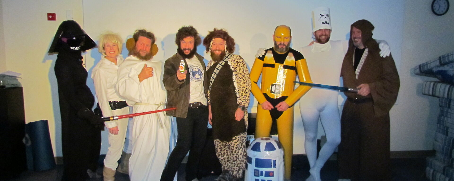 People dressed as characters from Star Wars.