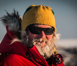 Mick with icy beard