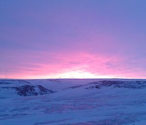 Sunrise over the ice.