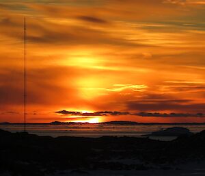 A very colourful sunset.