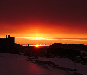 Sunset from the heli pad.