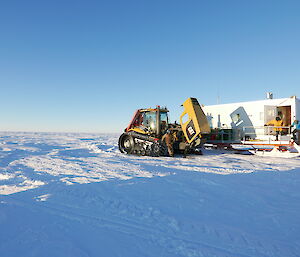 Vehicles out in the field on Dome.