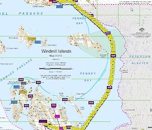 A map showing the route for day two.