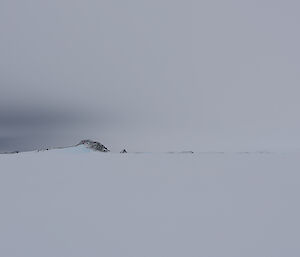 Expeditioner on sea ice.