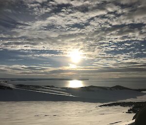 Sunset over the Vanderford Glacier on the Browning Peninsula