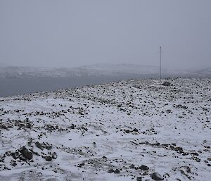 A bay and hills surrounding the station under freshs now