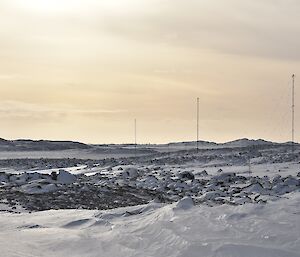 Antenna field under snow
