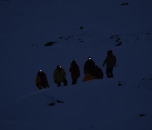 Search teams find and converge upon the ‘lost’ expeditioner in the darkness