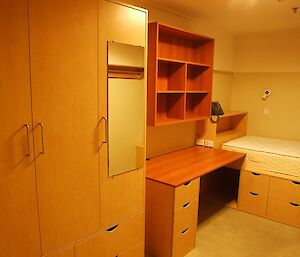 New furniture within the living quarters bedrooms