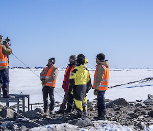 Receiving instruction from the Bureau of Meteorology staff at Davis