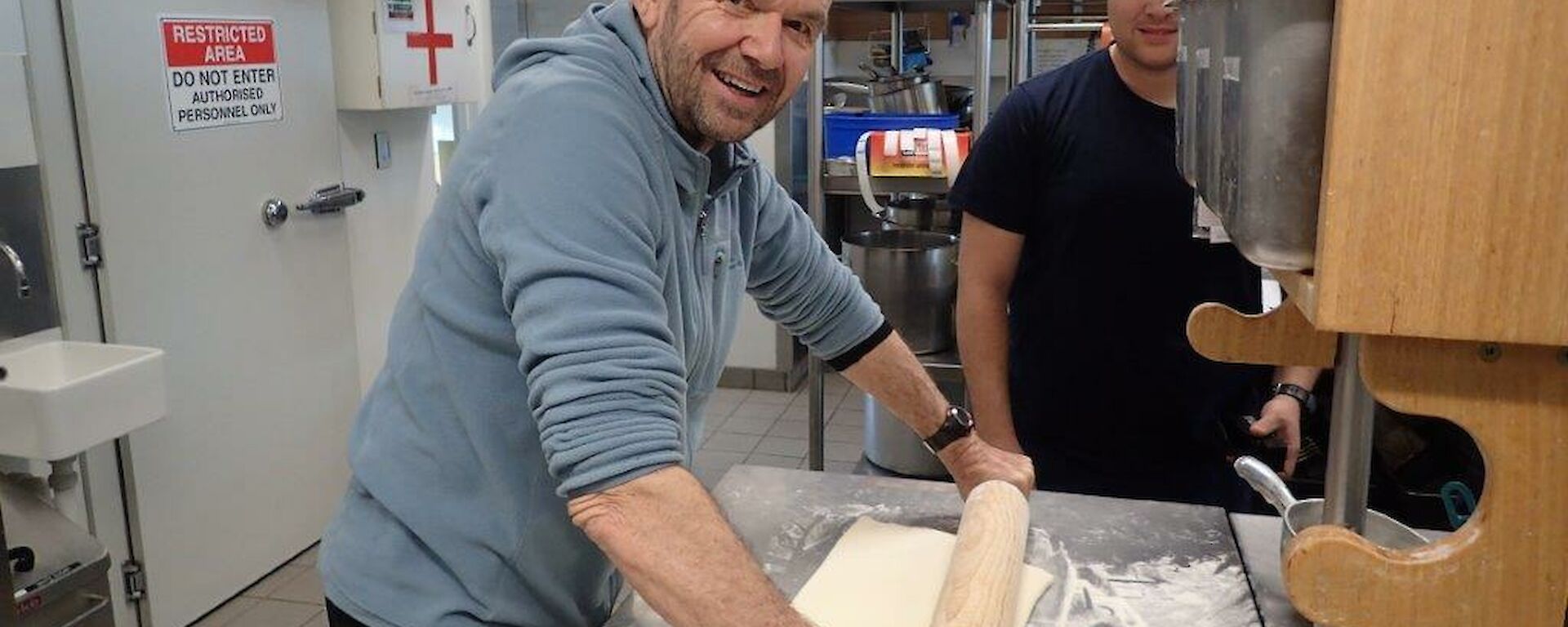 The station doctor making a croissant pastry