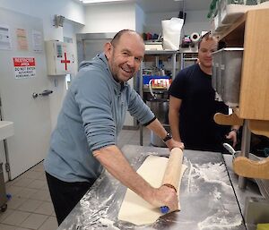 The station doctor making a croissant pastry