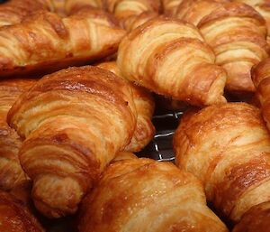 A plate of croissants