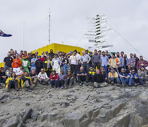 Station photo of all expeditioners on New Years Eve