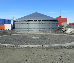 Concrete foundations to hold a water tank