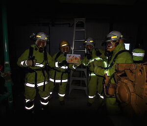 Davis Fire Team in protective gear after the successful completion of a fire response exercise