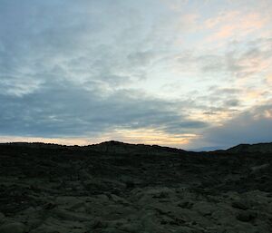 A sunset over the Vestfold Hills