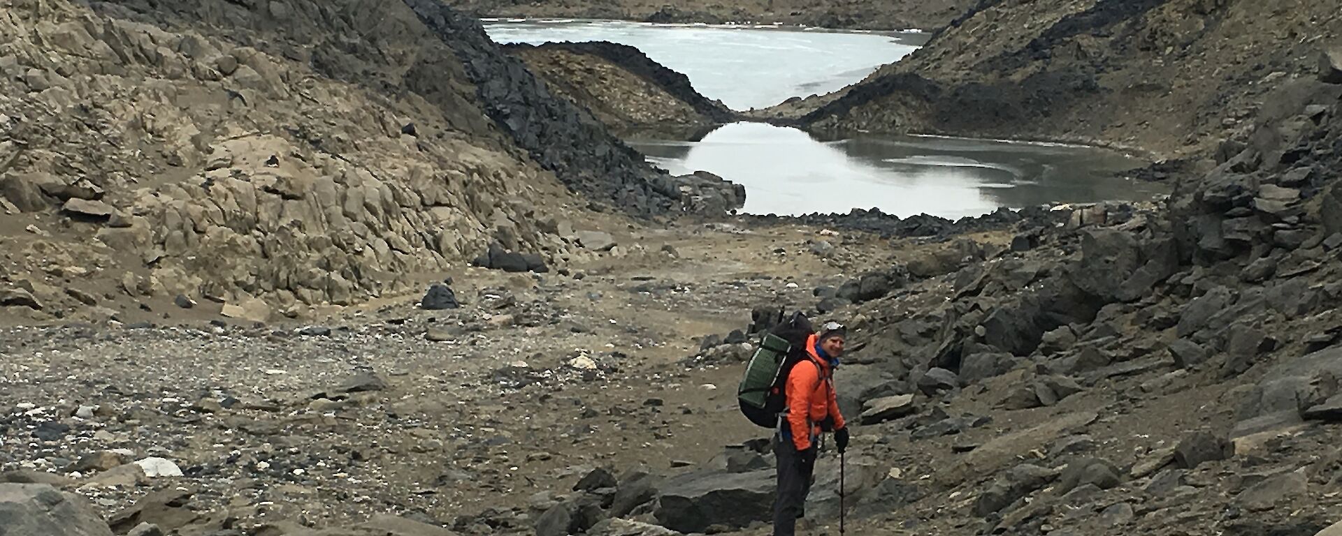 James Hamilton leading a group of expeditioners through the Vestfold Hills