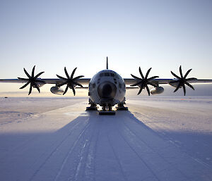 The USAP LC130 at Davis ski landing area