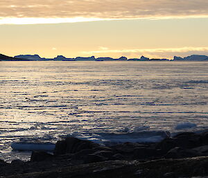 A view over Prydz Bay of the sea ice shown now as one large sheet of ice covering the ocean
