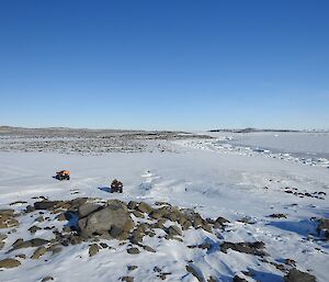 The view from a highpoint near Law cairn looking to the south west