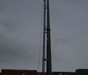 Aaron Stanley ten metres up the Davis anemometer mast