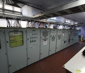 Main power house control room at Davis