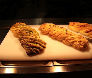 Bread twists made by Michael Goldstein at Davis Station