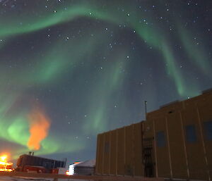 View of the aurora at Davis at 6:41am on the 2nd May 2016