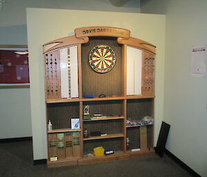 The Davis dartboard area