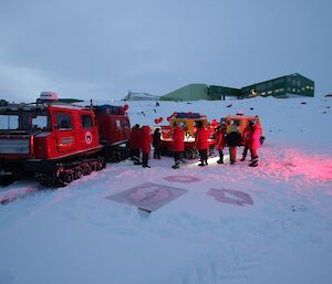 A wide shot of the outside smoko held at Davis to raise awareness about Multiple Sclerosis