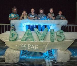 Ladge, Kviz, Jen Proudfoot, Vas Georgiou, Chris Burns, Scott Visser, Aaron Stanley behind their ice creation