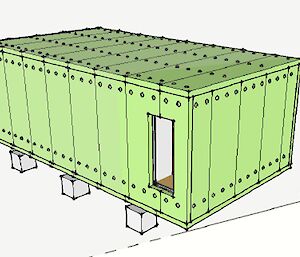 BIM model of the new Davis Hydroponics building