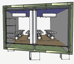 BIM section of the new Hydroponics building at Davis