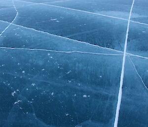 Frozen lake ice in the Vestfold Hills