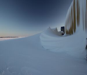 A blizz tail at the back of the science building at Davis