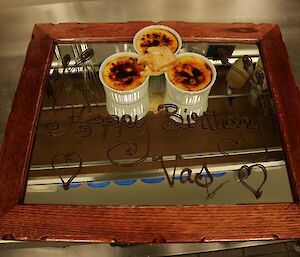 Creme Brulee for Vas Georgiou’s Birthday