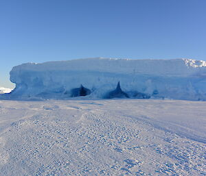 One of the large decaying tabular bergs in Iceberg Alley