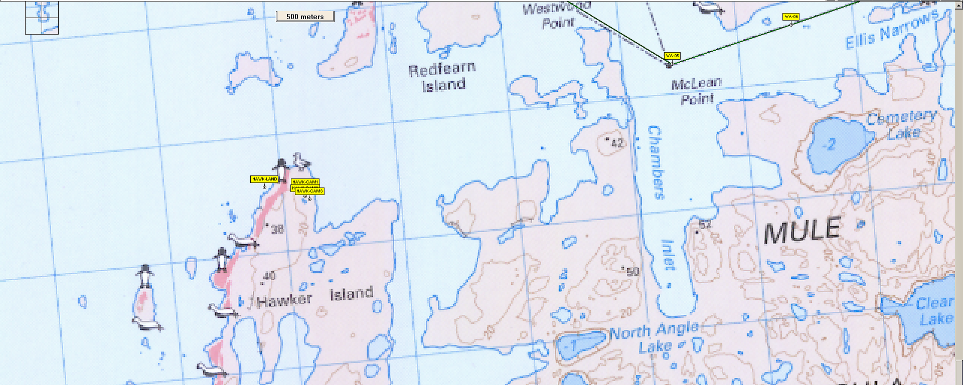 Map of Hawker Island