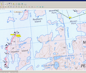 Map of Hawker Island