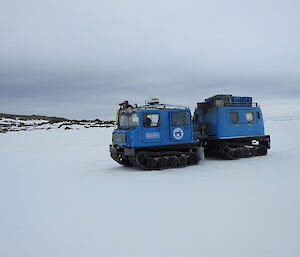 The blue Hagg on the sea ice near Kazak Island