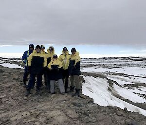 A group of expeditioners standing together