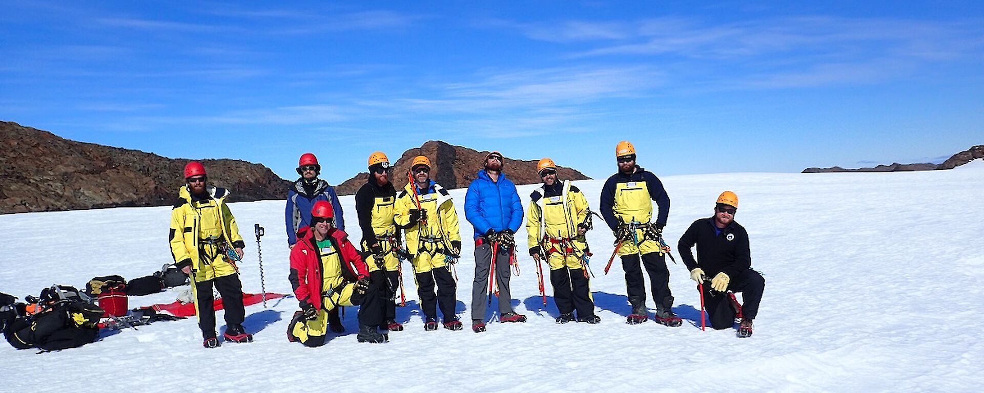 The nine members of the SAR team: Sharky, Lotter, Rhys, Shoey, Fitzy, Bryce, Tony, Marc & Jock.