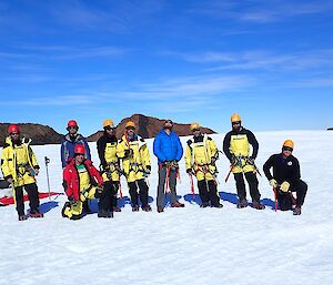 The nine members of the SAR team: Sharky, Lotter, Rhys, Shoey, Fitzy, Bryce, Tony, Marc & Jock.