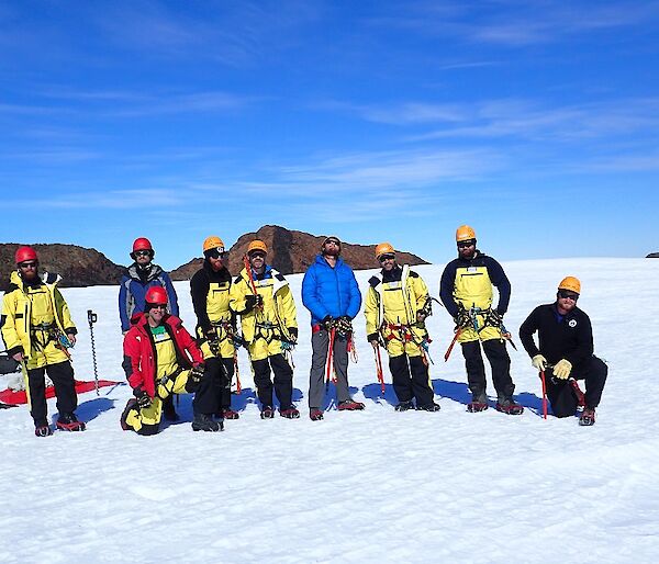 The nine members of the SAR team: Sharky, Lotter, Rhys, Shoey, Fitzy, Bryce, Tony, Marc & Jock.