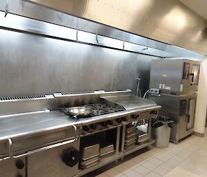The stoves have been scrubbed clean and are looking shiny. The equipment is back in position after the makeover.