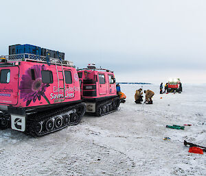 Our pink Hägg Opal, out on the ice for recovery training.