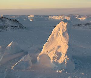 A tower berg with a cave near Bandits hut.